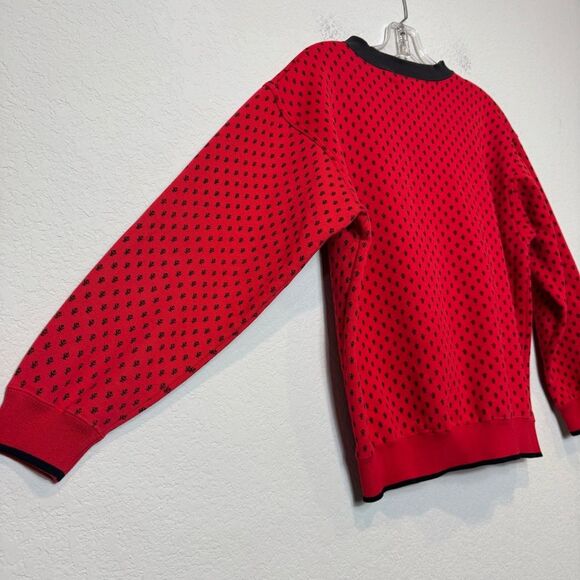 Vintage Pasta sweatshirt long sleeve red & black Cotton blend unisex size S to M - Picture 8 of 9
